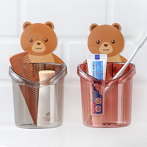 Cute Bear Toothbrush Holder Storage Rack Bathroom
