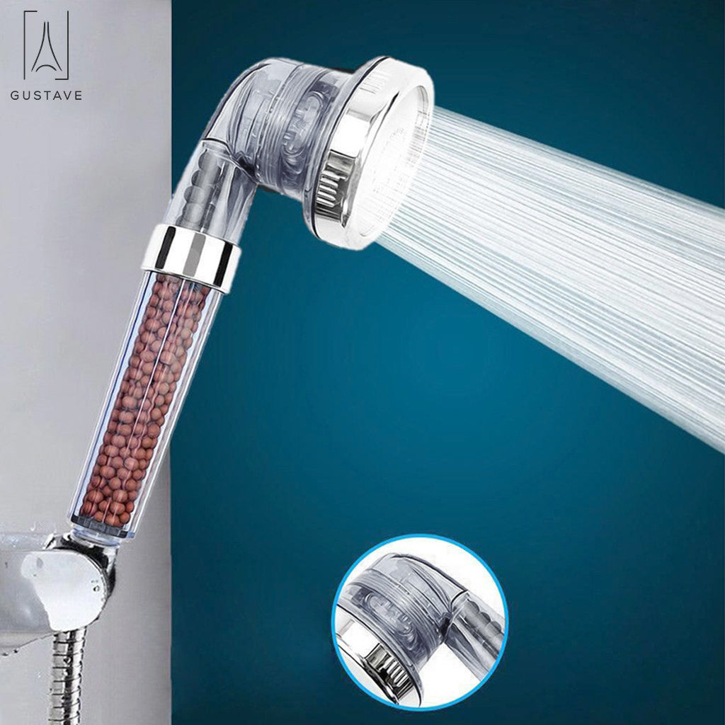 High Turbo Pressure Shower Head Bathroom Water Saving Filter