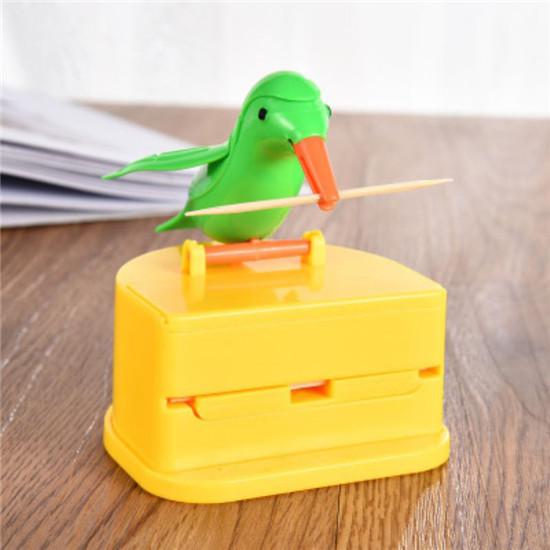 Creative and personalized household full-automatic small bird toothpick holder