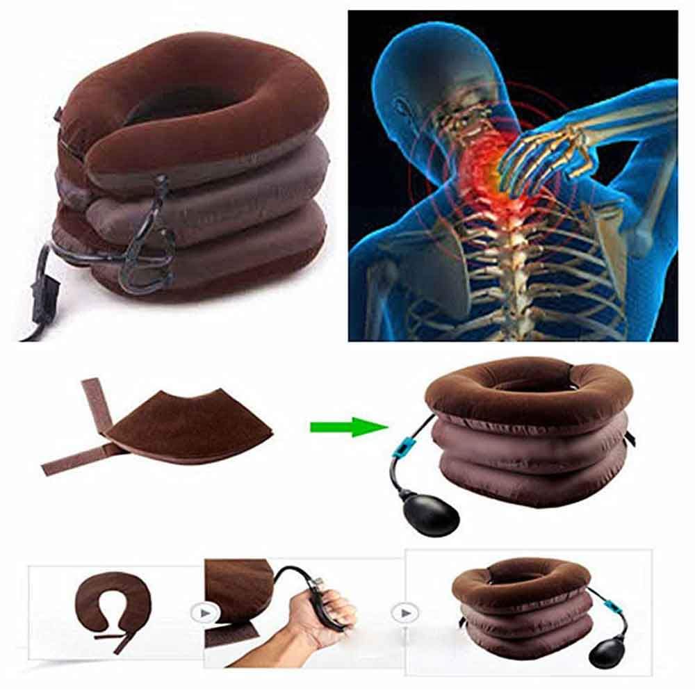 Inflatable Air Neck Cervical Collar Pillow Pain Stress Relief