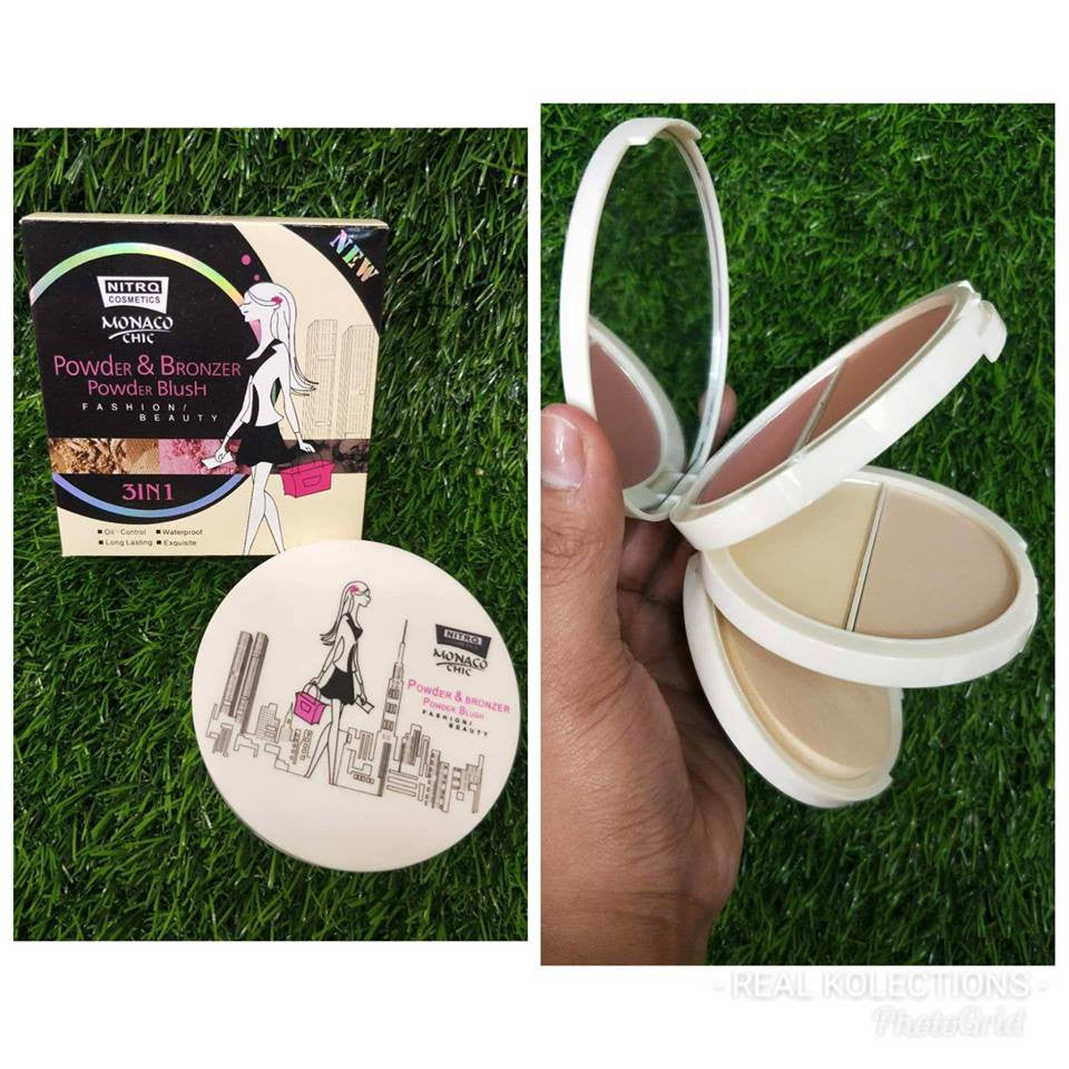 3 IN 1 POWDER & BRONZER & POWDER BLUSH PALETTE