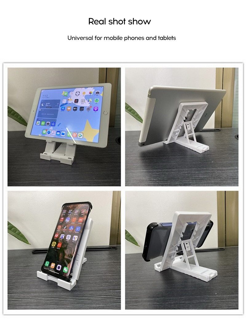 Foldable Mobile Phone Desktop Stand With 6 Adjustable Levels Lazy Bracket