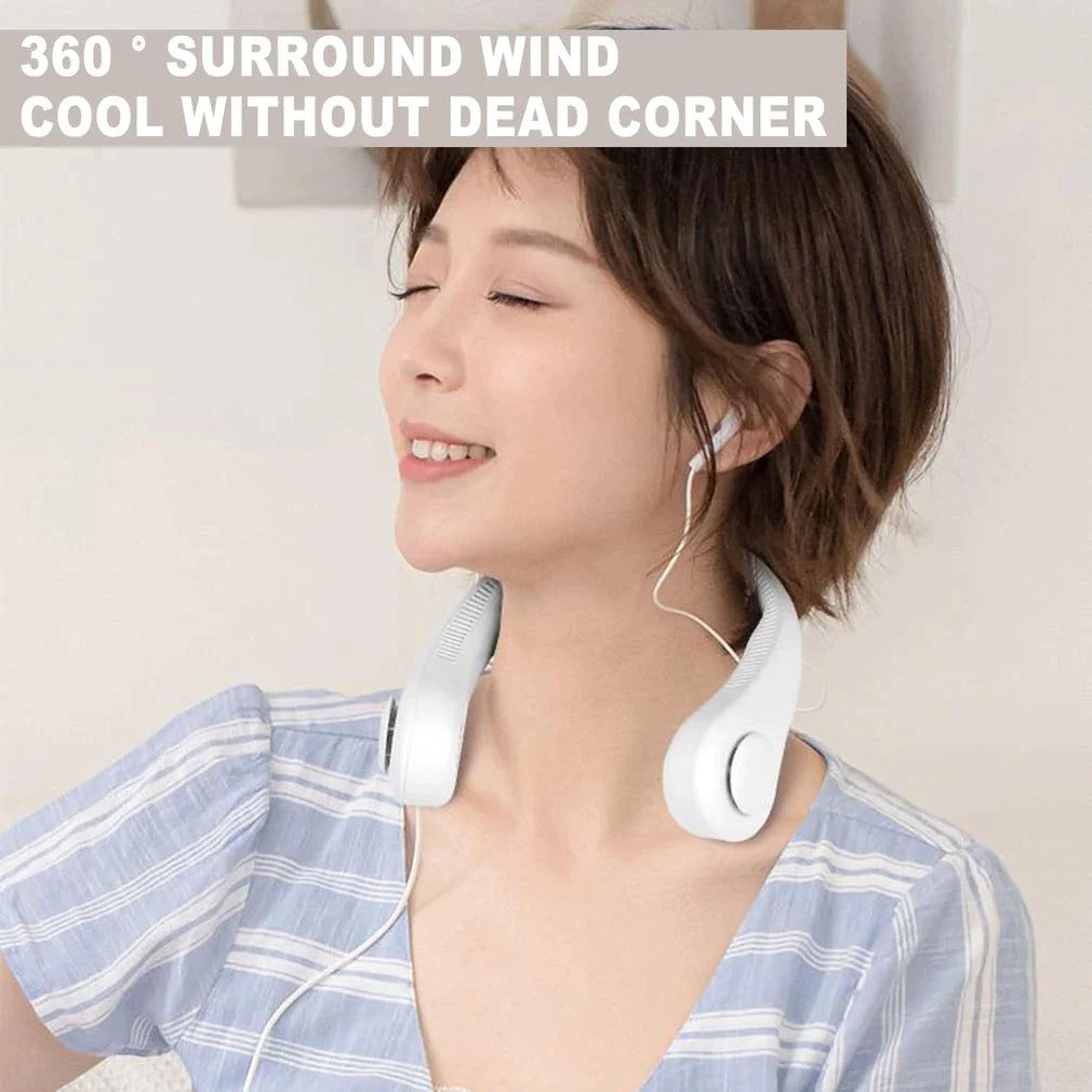 Mini Neck Fan Portable Bladeless Hanging Neck