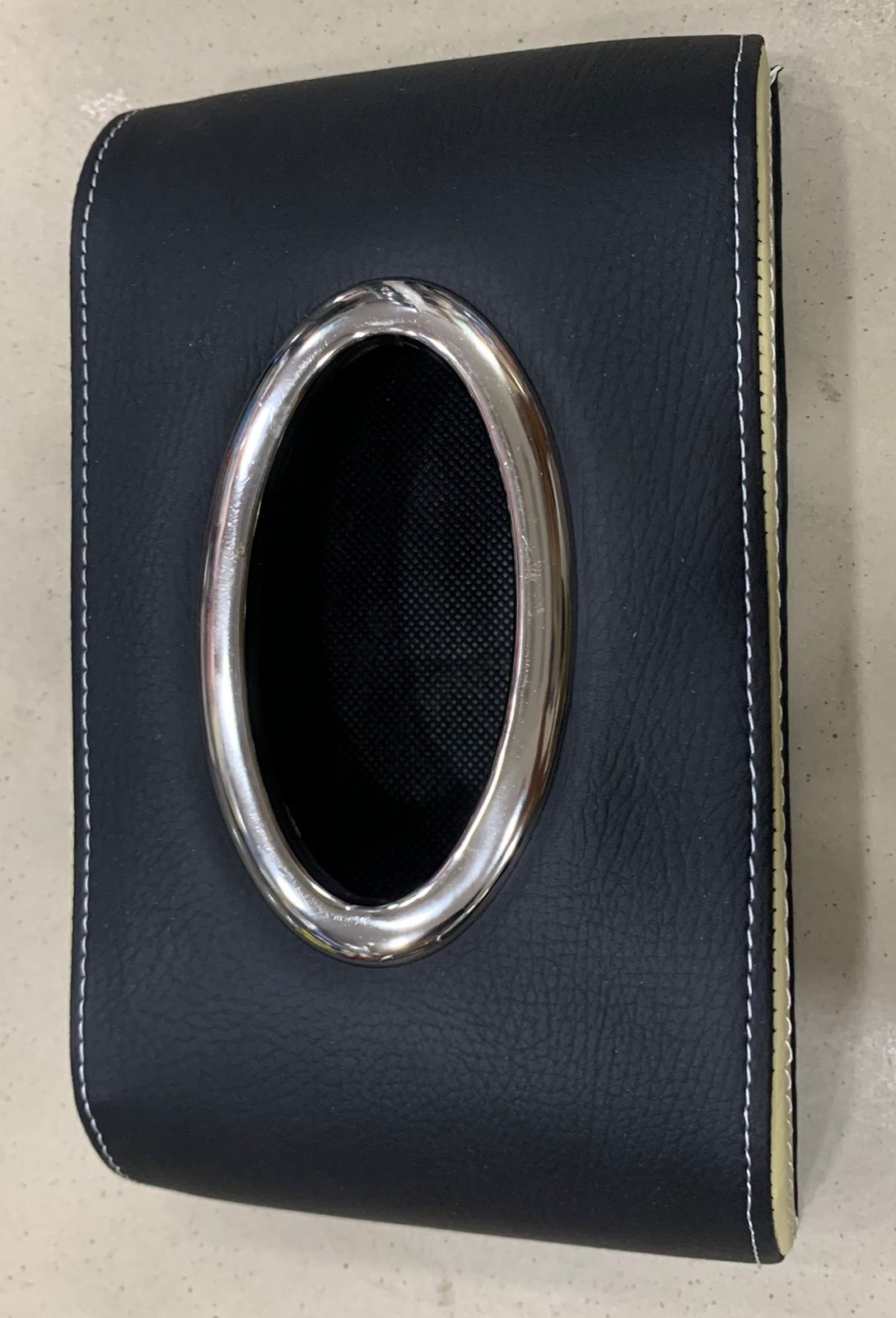 Car Tissue Holder Case Box 5CM Black Beige
