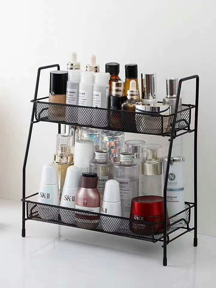 2 Layer Stainless Steel Dish Rack - Multi function Storage Organizer