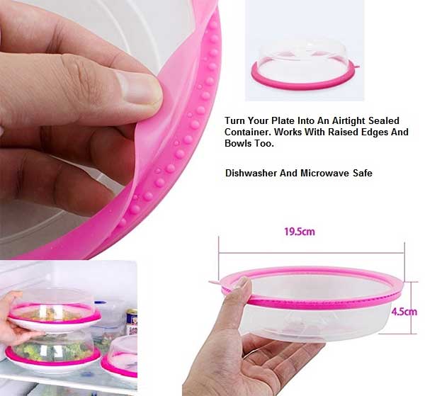 2 in 1 Microwave & Multi-Functional Plastic Food Cover.