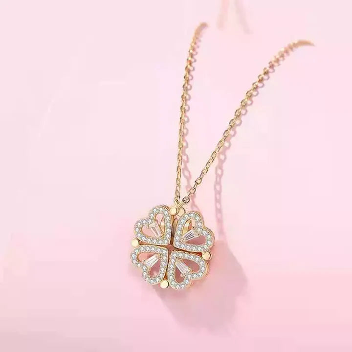 2-in-1 Charming Rose Gold Plated Magnetic Necklace