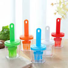 Oil Bottle With Silicone Brush Plastic Sauce Brush Sauce Distributor BBQ Oil Brush