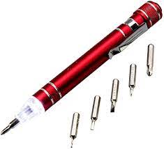 Multifunction 8 in 1 Mini Aluminum Precision Pen Screw Driver