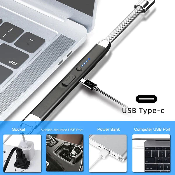 Electric Arc Lighter 360° Neck rotation.