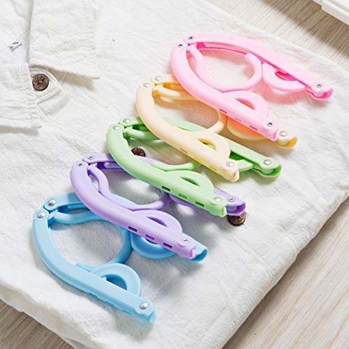 Plastic Portable Folding Clothes Hangers Pack Of 4