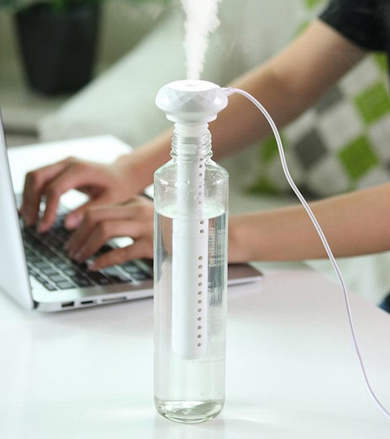 USB Portable Air Humidifier Diamond Bottle Aroma Diffuse Mist Maker