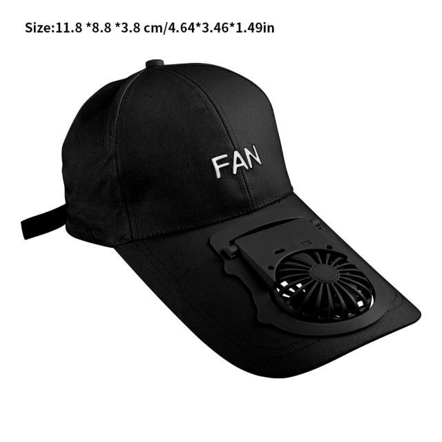 Cap with a built-in cooling Fan