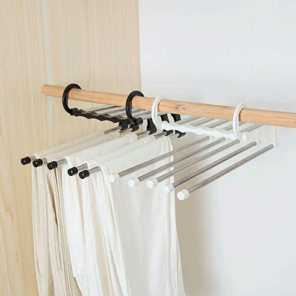5 in 1 Stainless Steel Multi-function Portable Foldable Clothes Hanger