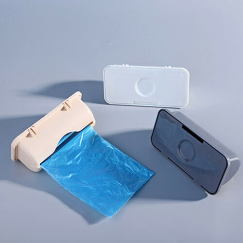Wall Mounted Trash Garbage Bag Container Holder Plastic Storage Box Dispenser