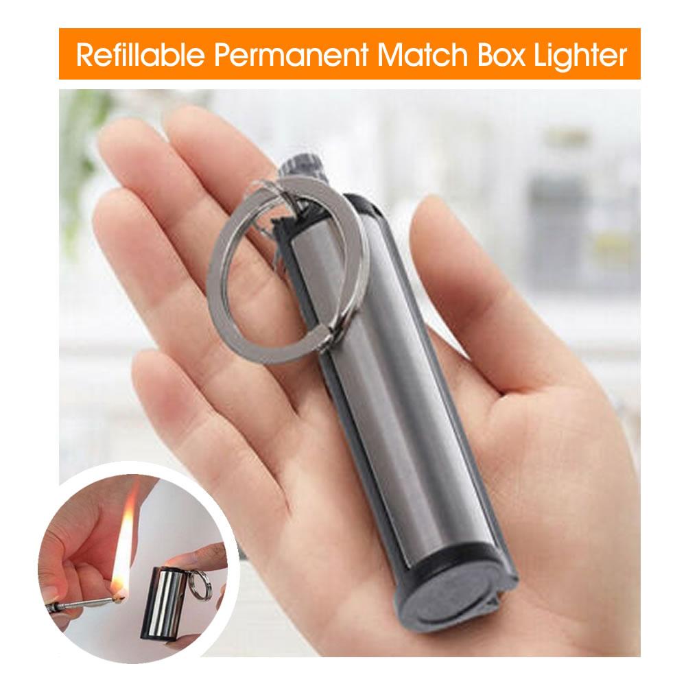 Refillable Permanent Match Box Lighter