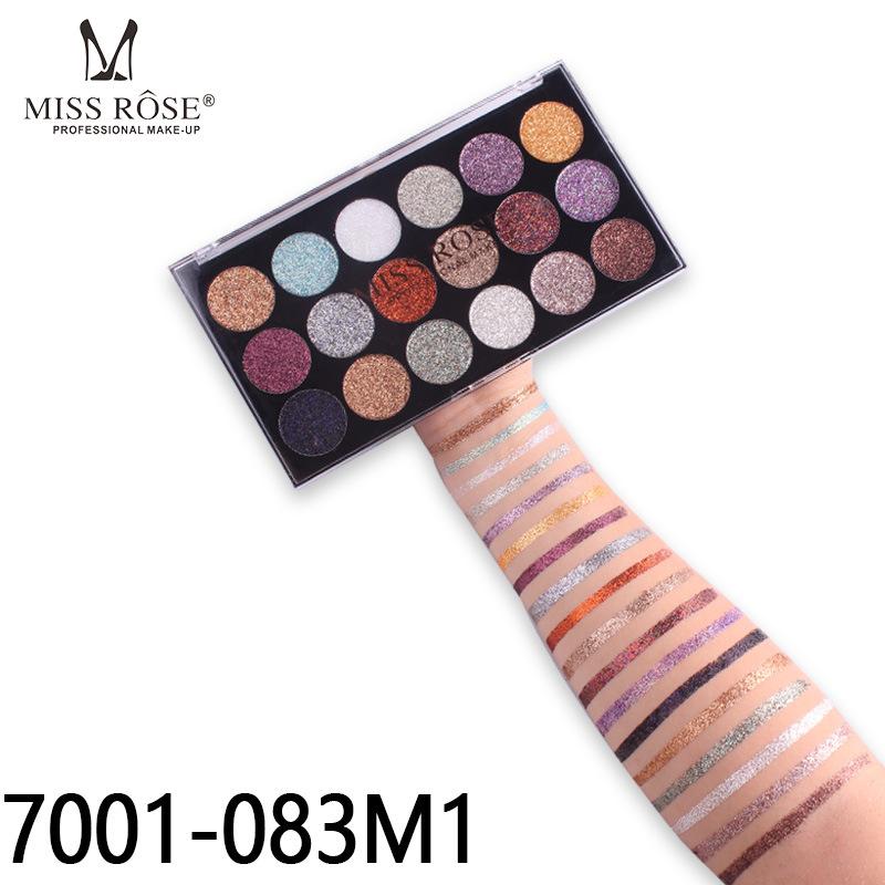 MISS ROSE 18-COLOR SEQUIN GLITTER EYESHADOW PALETTE